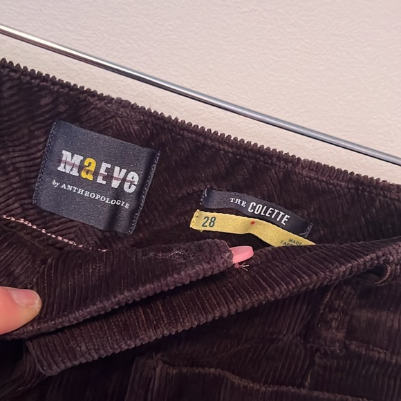 Anthropologie The Colette Cropped Wide-Leg Pants Corduroy Edition Size 28 NWT - Picture 8 of 15